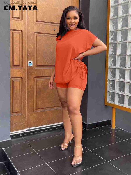 cm.yaya fashion women's set drawstring ruched side t-shirt and shorts 2023 fitness streetwear two 2 piece set outfit tracksuits l230522, White;black
cm.yaya fashion women's set drawstring ruched side t-shirt and shorts 2023 fitness streetwear two 2 piece set outfit tracksuits l230522, White;black