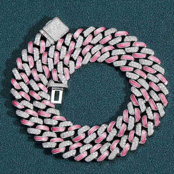mens hip hop jewelry 12mm pink drop oil cuban prong link choker necklace iced out miami two-tone prong link cuban chains, Silver
mens hip hop jewelry 12mm pink drop oil cuban prong link choker necklace iced out miami two-tone prong link cuban chains, Silver