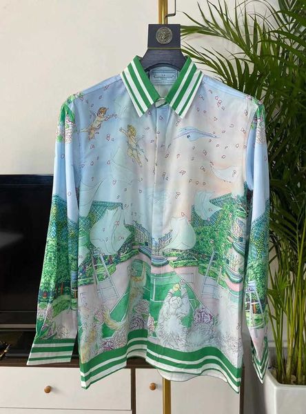 casablanca silk shirt mens designer clothing european american fashion man casual shirts printed hip hop summer long sleeve polo shirt size, White;black
casablanca silk shirt mens designer clothing european american fashion man casual shirts printed hip hop summer long sleeve polo shirt size, White;black