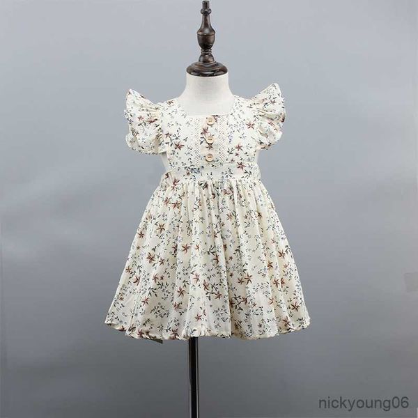 girl's dresses summer girls floral print dress new children's petal sleeve casual princess baby kids clothes r230612, Red;yellow
girl's dresses summer girls floral print dress new children's petal sleeve casual princess baby kids clothes r230612, Red;yellow