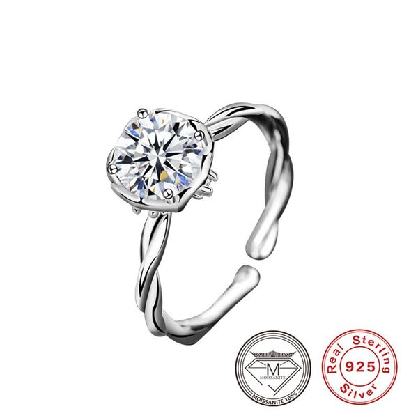 classic moissanite wedding rings 925 sterling silver lab diamond adjustable ring for women
classic moissanite wedding rings 925 sterling silver lab diamond adjustable ring for women