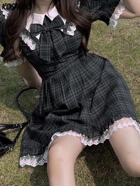 dresses kosahiki vintage plaid dress women japanese preppy style lace collar summer short puff sleeve dresses elegant cute y2k vestidos, Black;gray
dresses kosahiki vintage plaid dress women japanese preppy style lace collar summer short puff sleeve dresses elegant cute y2k vestidos, Black;gray