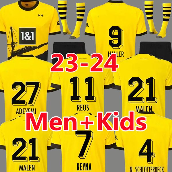 23 24 soccer jerseys dortmund reus haller reyna adeyemi malen hummels brandt moukoko schlotterbeck emre can 2023 2024 men kids kits football, Black;yellow
23 24 soccer jerseys dortmund reus haller reyna adeyemi malen hummels brandt moukoko schlotterbeck emre can 2023 2024 men kids kits football, Black;yellow