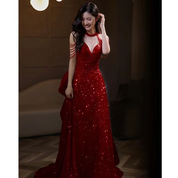 red shiny 2023 mermaid prom dresses with detachable train lace appliqued beaded evening wear formal party gowns a line ruched pleats evening, Black
red shiny 2023 mermaid prom dresses with detachable train lace appliqued beaded evening wear formal party gowns a line ruched pleats evening, Black