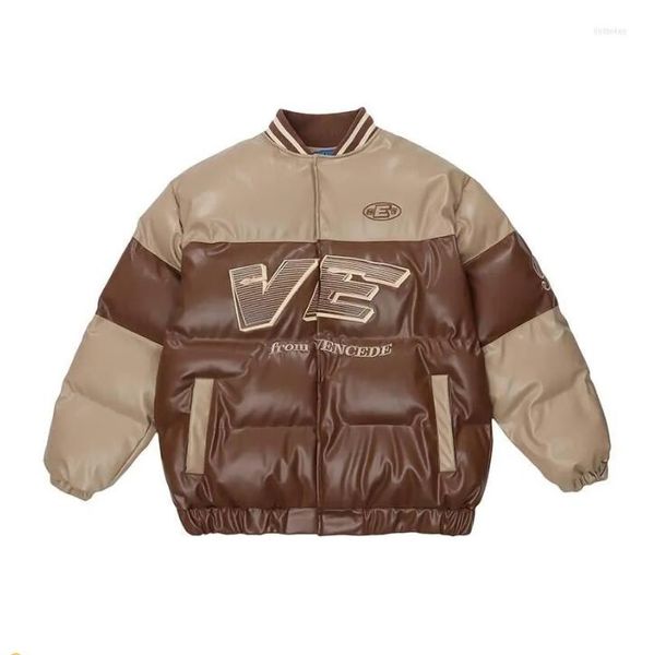 men's jackets cotton pu leather jacket men patchwork color embroidery thicken padded coats oversized down bomber outerwearm-xl, Black;brown
men's jackets cotton pu leather jacket men patchwork color embroidery thicken padded coats oversized down bomber outerwearm-xl, Black;brown