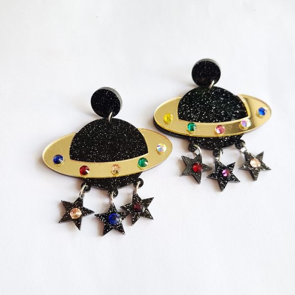 acrylic cow cat rainbow star moon alien head ufo earrings personalized earrings, Silver
acrylic cow cat rainbow star moon alien head ufo earrings personalized earrings, Silver