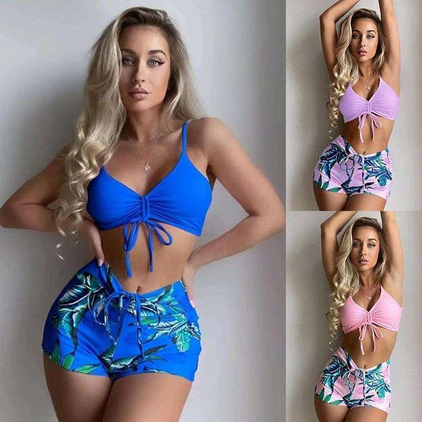 split swimsuit for women multi color drawstring slimming design boxers conservative style, White;black
split swimsuit for women multi color drawstring slimming design boxers conservative style, White;black
