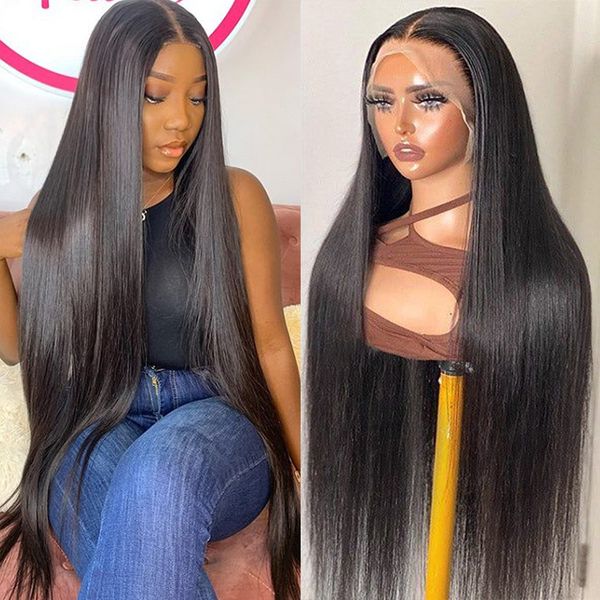 30 40 inch straight lace front wig brazilian 13x4 hd lace frontal wigs pre plucked natural full for black women human hair, Black;brown
30 40 inch straight lace front wig brazilian 13x4 hd lace frontal wigs pre plucked natural full for black women human hair, Black;brown