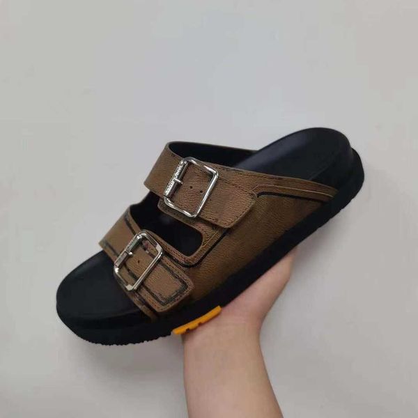 sandal men trainer embossed printing leather mule designer slide brown double strap slipper metallic buckles lightweight rubber outsole shoe, Black
sandal men trainer embossed printing leather mule designer slide brown double strap slipper metallic buckles lightweight rubber outsole shoe, Black