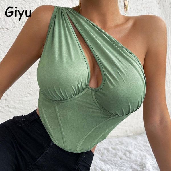 tanks giyu fashion one shoulder female slim backless cut out crop women clothing 2023 summer club party streetwear, Black;white
tanks giyu fashion one shoulder female slim backless cut out crop women clothing 2023 summer club party streetwear, Black;white