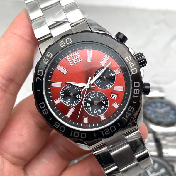 luxury men's watches designer watches chronograph quartz watch casual watch stainless steel strap 43mm dial waterproof watch with case, Slivery;brown
luxury men's watches designer watches chronograph quartz watch casual watch stainless steel strap 43mm dial waterproof watch with case, Slivery;brown