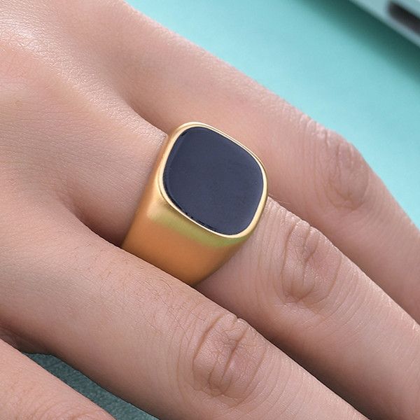 vintage men rings 18k gold plated stainless steel black enamel square ring jewelry gift for men women boyfriend girlfriend yw212cg1565, Golden;silver
vintage men rings 18k gold plated stainless steel black enamel square ring jewelry gift for men women boyfriend girlfriend yw212cg1565, Golden;silver