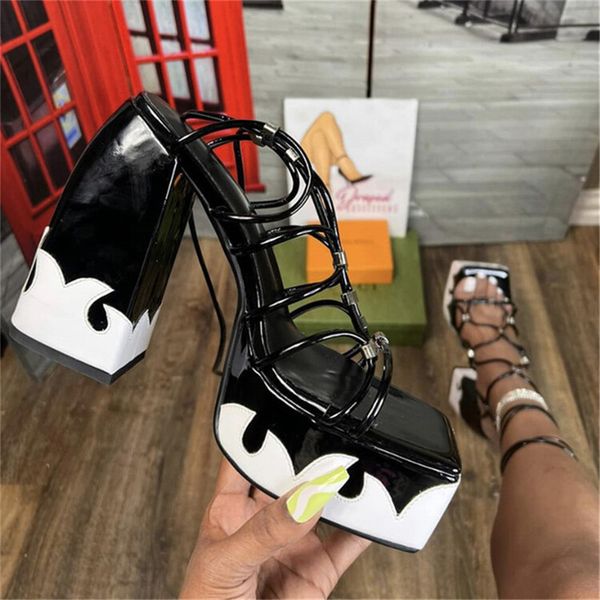 thick platform high heels ankle cross-strap sandals women summer 2023 square peep toe lace-up gladiator sandals lady party shoes, Black
thick platform high heels ankle cross-strap sandals women summer 2023 square peep toe lace-up gladiator sandals lady party shoes, Black