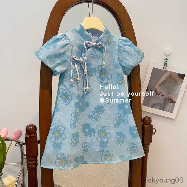 girl's dresses dress summer new chinese style retro cheongsam princess ropa girls clothes r230612, Red;yellow
girl's dresses dress summer new chinese style retro cheongsam princess ropa girls clothes r230612, Red;yellow