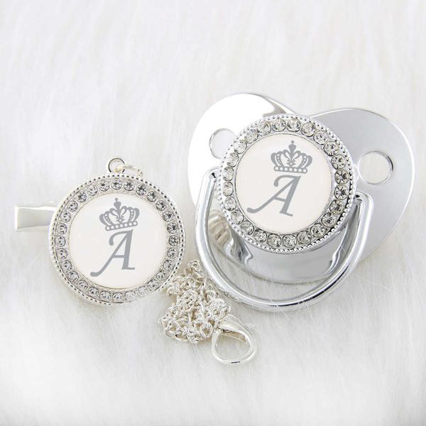 Pacifiers# Luxury Silver Crown 26 with Clip Baby Silicone Dummy Pacifier Sparkling Suitable Unique Gifts for Babies G220612
Pacifiers# Luxury Silver Crown 26 with Clip Baby Silicone Dummy Pacifier Sparkling Suitable Unique Gifts for Babies G220612