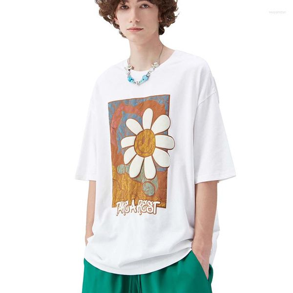 t men's shirts streetwear half sleeve tee daisy graphic shirt for men cottton, White;black
t men's shirts streetwear half sleeve tee daisy graphic shirt for men cottton, White;black