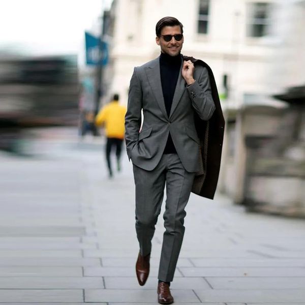 new winter gray two pieces blazer pant for wedding suits one button notched lapel men's tuxedos for sale, Black;gray
new winter gray two pieces blazer pant for wedding suits one button notched lapel men's tuxedos for sale, Black;gray