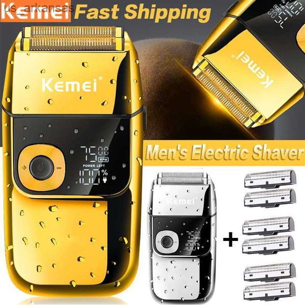 kemei electric shaver hair clipper for men's electric razor beard trimmer reciprocating foil shaving professional shaver machine l23052
kemei electric shaver hair clipper for men's electric razor beard trimmer reciprocating foil shaving professional shaver machine l23052