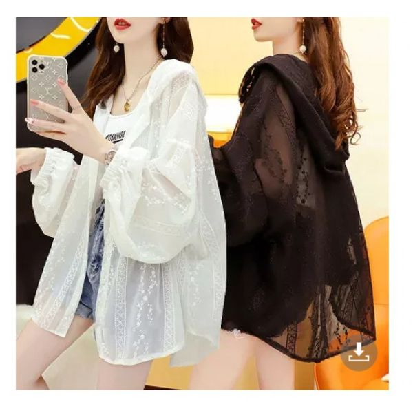 summer ice silk sunscreen coat women lace net jackets casual loose thin outwear breathable fried street beach clothing female top, Black;brown
summer ice silk sunscreen coat women lace net jackets casual loose thin outwear breathable fried street beach clothing female top, Black;brown