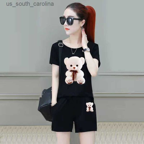 women's leisure sweat suits 2023 summer new fashion slim crop and shorts two piece set t-shirt for women plus size clothing l230522, White;black
women's leisure sweat suits 2023 summer new fashion slim crop and shorts two piece set t-shirt for women plus size clothing l230522, White;black