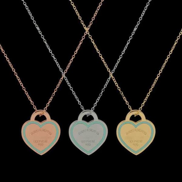 pendant necklaces brand classic t peach heart pendant necklace fashion new product green change dripping oil designer necklace for womens hi, Silver
pendant necklaces brand classic t peach heart pendant necklace fashion new product green change dripping oil designer necklace for womens hi, Silver