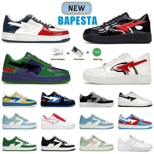 2023 bapestas designers casual shoes shark black white blue platform bapesta sk8 sta patent leather green jjjjound brown ivory men women tra
2023 bapestas designers casual shoes shark black white blue platform bapesta sk8 sta patent leather green jjjjound brown ivory men women tra