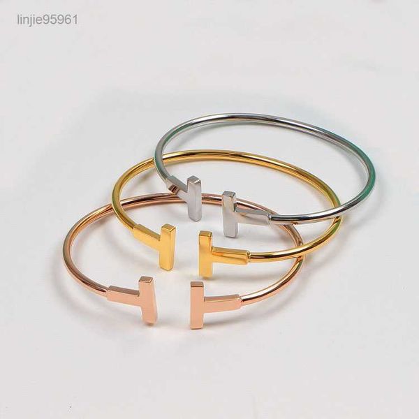 pulsera mujer new luxury quality charm bangle fashion women jewelry stainless steel open cuff double t bracelet gold silver rose, Black
pulsera mujer new luxury quality charm bangle fashion women jewelry stainless steel open cuff double t bracelet gold silver rose, Black