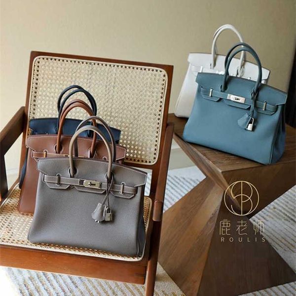 backpackh totes family brand birkins handbag togo leather gray black portableqq