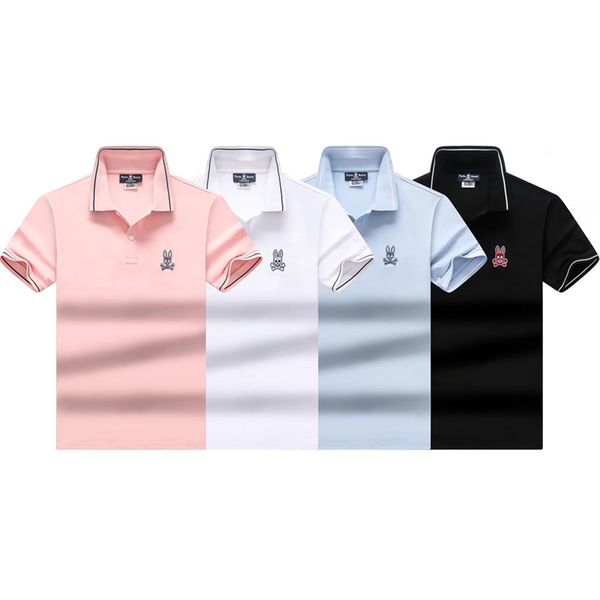 summer new psycho bunny polo shirt t skull rabbit embroidered collar versatile fashion brand men's short sleeves, White;black
summer new psycho bunny polo shirt t skull rabbit embroidered collar versatile fashion brand men's short sleeves, White;black