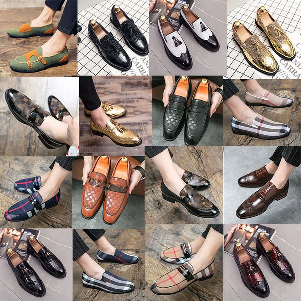 designer metal buckle decorative leffer shoes for men comfortable low heel plaid pointed casual shoes british business versatile shoes, Black
designer metal buckle decorative leffer shoes for men comfortable low heel plaid pointed casual shoes british business versatile shoes, Black