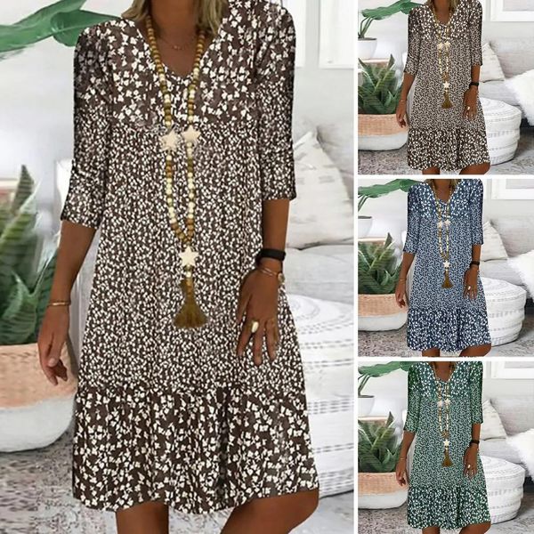 casual a-line dress streetwear v-neck half sleeve women dress knee-length loose hem thin summer floral, White;black
casual a-line dress streetwear v-neck half sleeve women dress knee-length loose hem thin summer floral, White;black
