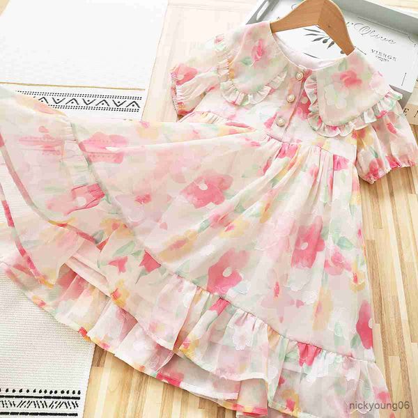 girl's dresses fashion baby girl dress short sleeve kids clothes princess summer size 90-130cm vestido r230612, Red;yellow
girl's dresses fashion baby girl dress short sleeve kids clothes princess summer size 90-130cm vestido r230612, Red;yellow