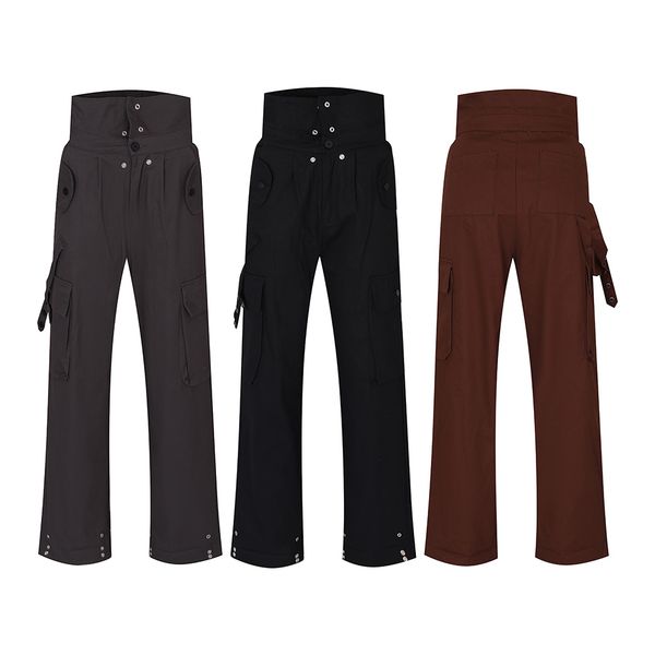 streetwear solid color pockets wide leg high wasit cargo pants baggy casual overalls men's straight oversize trousers, Black;brown
streetwear solid color pockets wide leg high wasit cargo pants baggy casual overalls men's straight oversize trousers, Black;brown