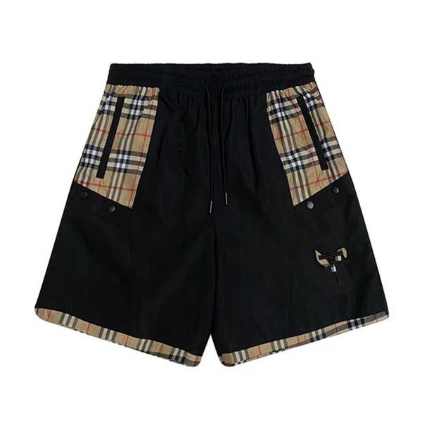 designer men's shorts beach pants european and american brand trend classic simple checkered loose large style ijyx, White;black 
designer men's shorts beach pants european and american brand trend classic simple checkered loose large style ijyx, White;black