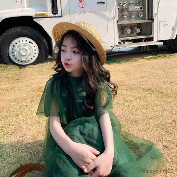 girl's dresses girls kids summer dress green princess for girl bebe costume robe clothes mesh r230612, Red;yellow
girl's dresses girls kids summer dress green princess for girl bebe costume robe clothes mesh r230612, Red;yellow