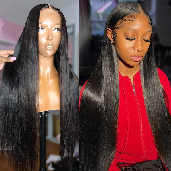 36 inch brazilian bone straight hd lace front wig pre plucked 100% human hair transaperent frontal wigs for black women, Black;brown
36 inch brazilian bone straight hd lace front wig pre plucked 100% human hair transaperent frontal wigs for black women, Black;brown