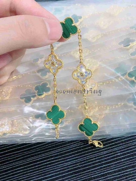 luxury clover chain designer bracelet mother of pearl 18k gold brand love bangle charm bracelets shining crystal diamond jewelry for women, Black
luxury clover chain designer bracelet mother of pearl 18k gold brand love bangle charm bracelets shining crystal diamond jewelry for women, Black