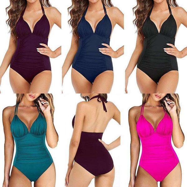 swimsuit women multi color pleated slim fit slimming one piece halter lace up briefs sexy, White;black
swimsuit women multi color pleated slim fit slimming one piece halter lace up briefs sexy, White;black