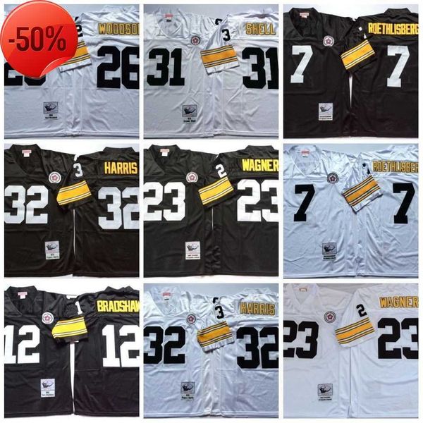ncaa 75th vintage 26 rod woodson jerseys stitched 7 ben roethlisberger 12 terry bradshaw 23 mike wagner 32 franco harris 31 donnie shell foo, Black;red
ncaa 75th vintage 26 rod woodson jerseys stitched 7 ben roethlisberger 12 terry bradshaw 23 mike wagner 32 franco harris 31 donnie shell foo, Black;red