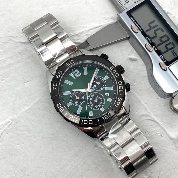 new luxury men's watch chronograph quartz casual watch stainless steel strap 43mm dial waterproof watch birthday gift, Slivery;brown
new luxury men's watch chronograph quartz casual watch stainless steel strap 43mm dial waterproof watch birthday gift, Slivery;brown