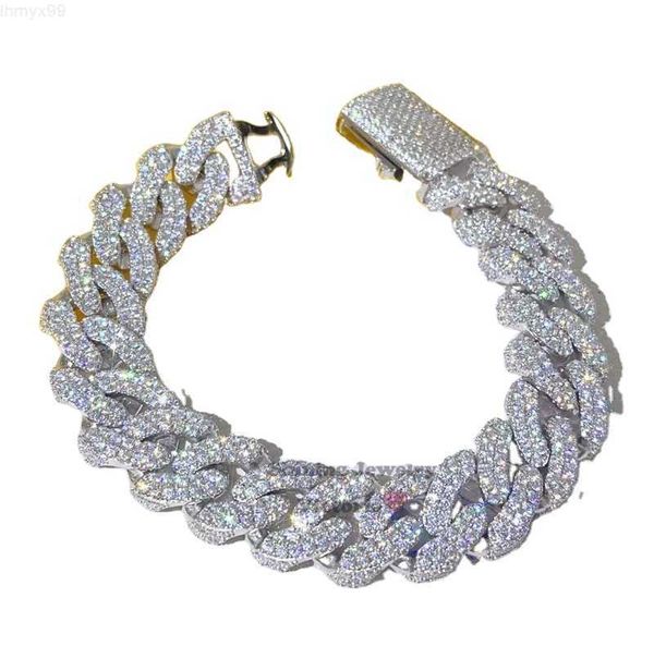 hip hop 23mm solid 3d side iced cuban link bracelet with moissanite diamond, Silver
hip hop 23mm solid 3d side iced cuban link bracelet with moissanite diamond, Silver