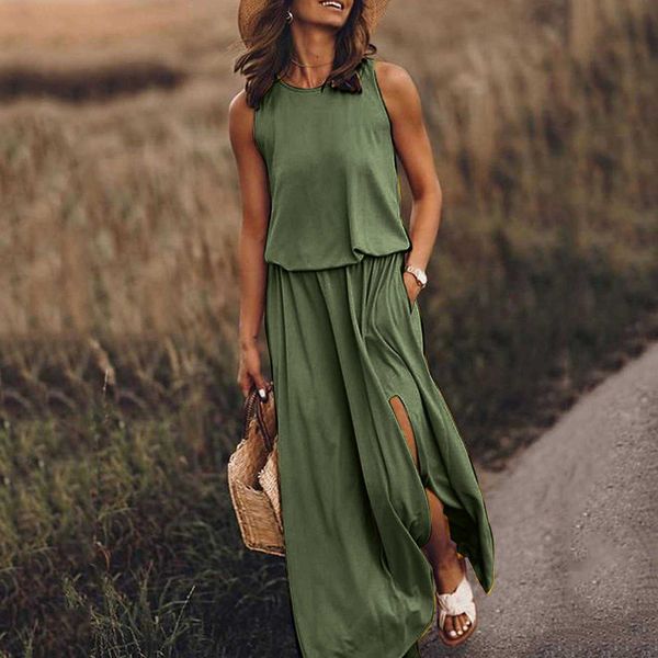 summer spring and 2023 new women's round neck sleeveless dress with split plain casual commuter dressnnil 11fv6, White;black
summer spring and 2023 new women's round neck sleeveless dress with split plain casual commuter dressnnil 11fv6, White;black