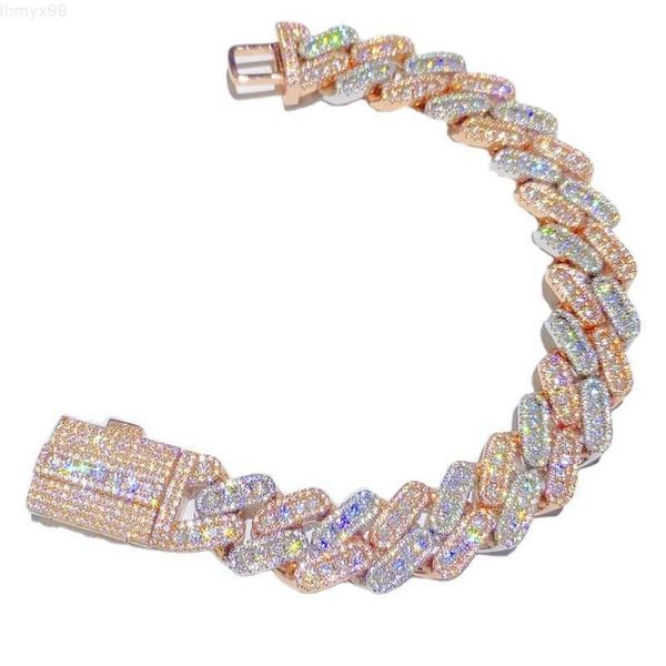 925 silver custom gra moissanite iced out hip hop men 13mm thickness rose gold cuban bracelet
925 silver custom gra moissanite iced out hip hop men 13mm thickness rose gold cuban bracelet
