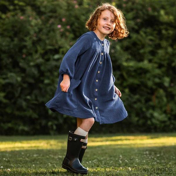 girl's dresses cotton girls' spring long-sleeved dress with pockets 2023 vintage new children button-down casual loose r230612, Red;yellow
girl's dresses cotton girls' spring long-sleeved dress with pockets 2023 vintage new children button-down casual loose r230612, Red;yellow