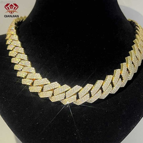 qianjian private label miami chain baguette moissanite 14k 18k gold plated 18mm 3 rows chain for rapper star, Silver
qianjian private label miami chain baguette moissanite 14k 18k gold plated 18mm 3 rows chain for rapper star, Silver