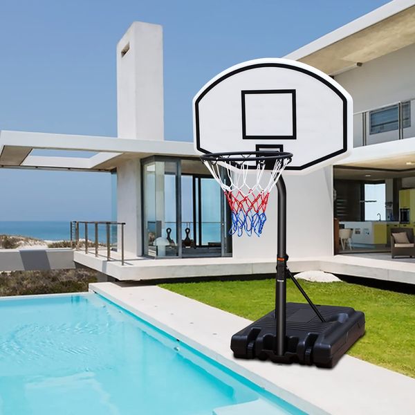 Portable Poolside Basketball Hoop Swimming Pool 3.1ft to 4.7ft Height-Adjustable Basketball System Goal Stand for Kids
Portable Poolside Basketball Hoop Swimming Pool 3.1ft to 4.7ft Height-Adjustable Basketball System Goal Stand for Kids