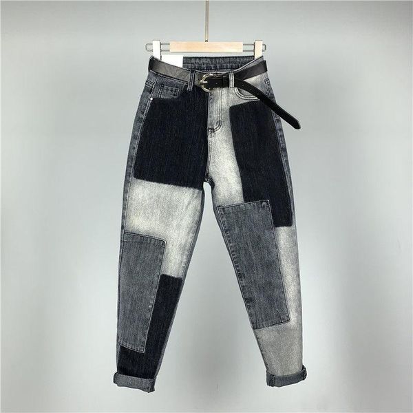 jeans 2020 fall women's jeans stitching contrasting elastic highwaist jeans female korean loose capri pants patchwork panelled jeans, Blue
jeans 2020 fall women's jeans stitching contrasting elastic highwaist jeans female korean loose capri pants patchwork panelled jeans, Blue