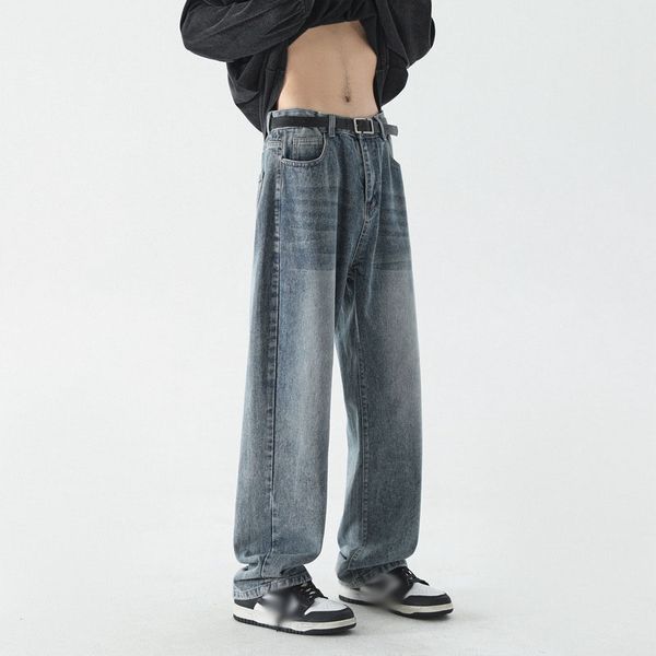 godlikeu mens designer street jeans vintage fashion loose denim pant trouser, Blue
godlikeu mens designer street jeans vintage fashion loose denim pant trouser, Blue
