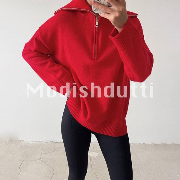 polos modishdutti 2022 spring autumn women fashion polo collar zipper knit sweater female solid color simple casual top, White
polos modishdutti 2022 spring autumn women fashion polo collar zipper knit sweater female solid color simple casual top, White