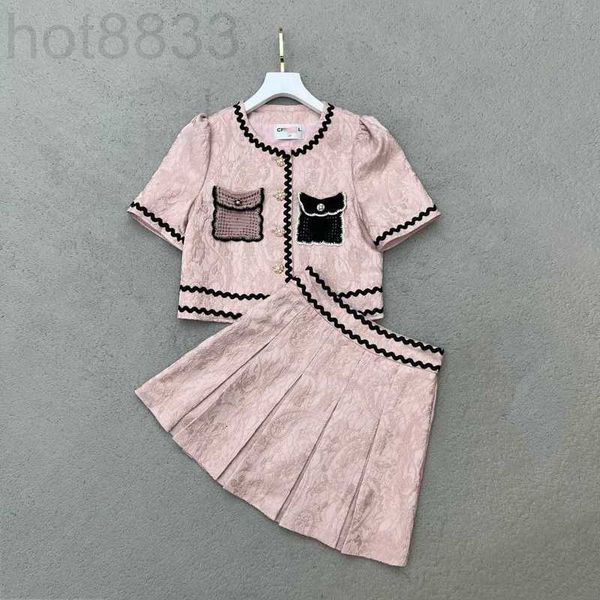 two piece dress designer 23 summer new style simple and stylish contrast color dual pocket short sleeve with half skirt casual set vkcs, White
two piece dress designer 23 summer new style simple and stylish contrast color dual pocket short sleeve with half skirt casual set vkcs, White